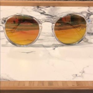 Urban Outfitters clear framed round sunglasses